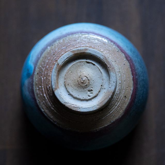山田想　青茶碗　常滑　人気作家 共箱付】青茶碗 (SOY-441) 作家「山田想」