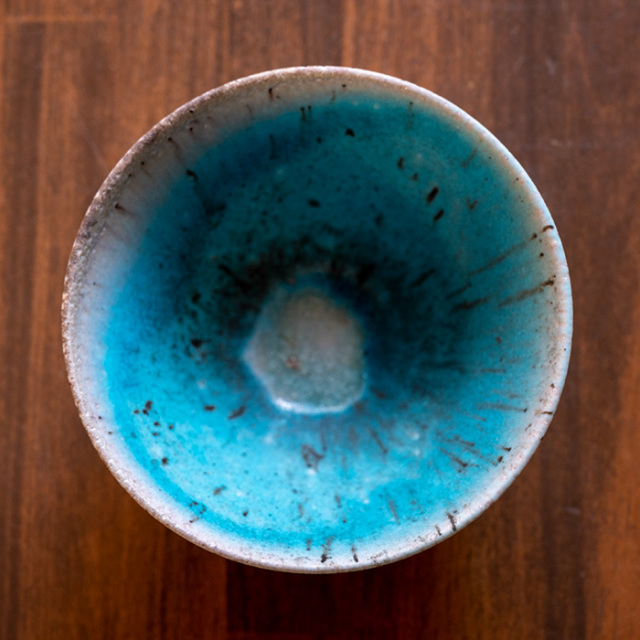 共箱付】青茶碗 (SOY-514) 作家「山田想」