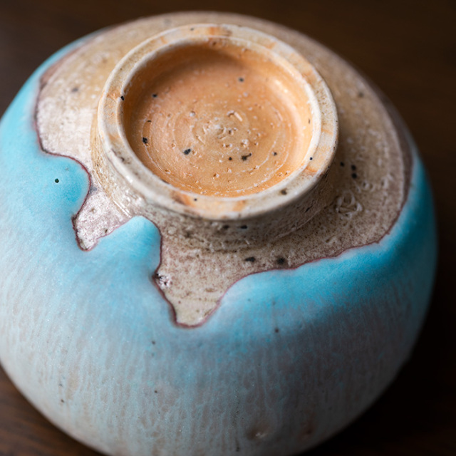 青抹茶茶碗　山田想