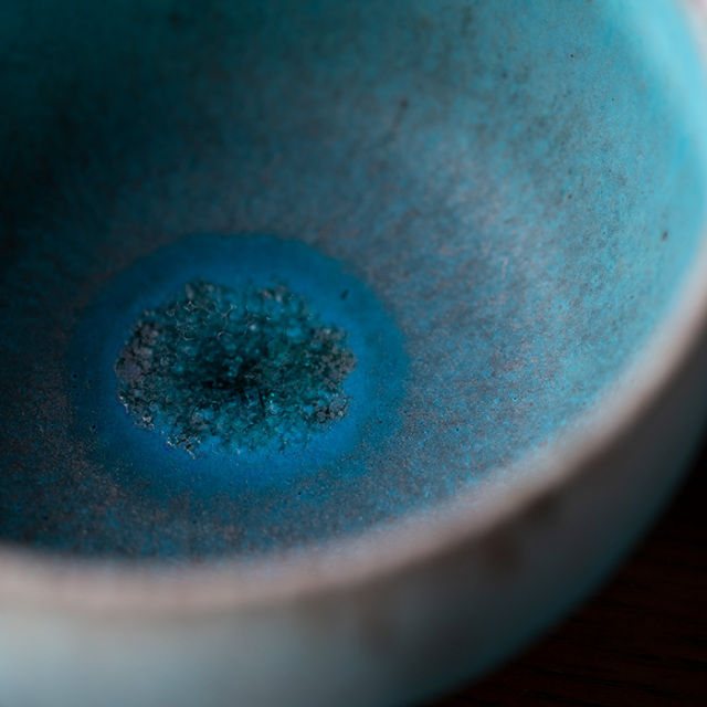 青抹茶茶碗　山田想