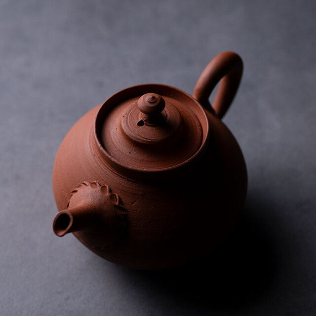 茶器 |【共箱付】朱泥後手急須 (SOY-572) 作家「山田想」