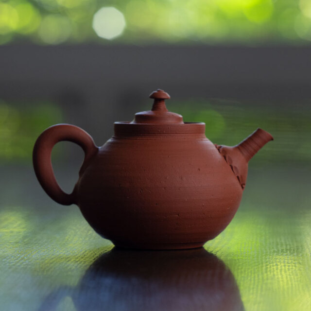 茶道の急須の油絵 茶道の急須の油絵