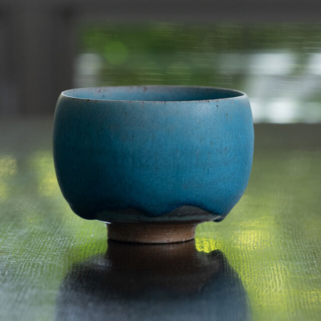 抹茶茶碗 |【共箱付】青茶碗 (SOY-578) 作家「山田想」