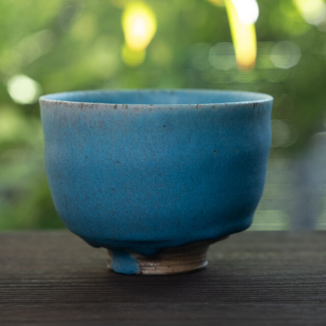 抹茶茶碗 |【共箱付】青茶碗 (SOY-580) 作家「山田想」