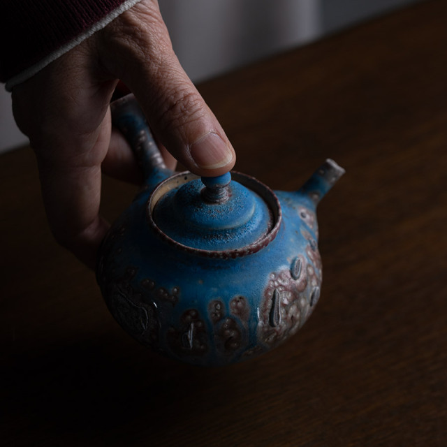 茶器 |【共箱付】青急須 (SOY-593) 作家「山田想」