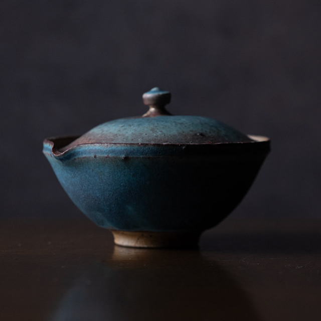 茶器 |【共箱付】青絞り出し (SOY-596) 作家「山田想」