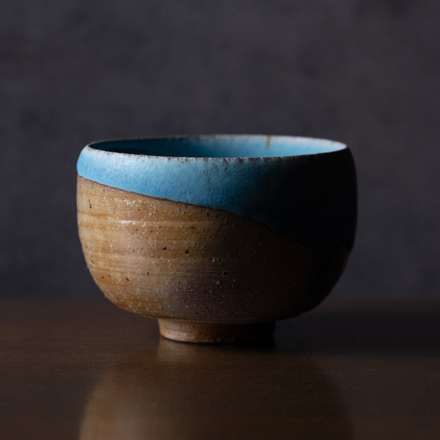 抹茶茶碗 |【共箱付】青茶碗 (SOY-599) 作家「山田想」