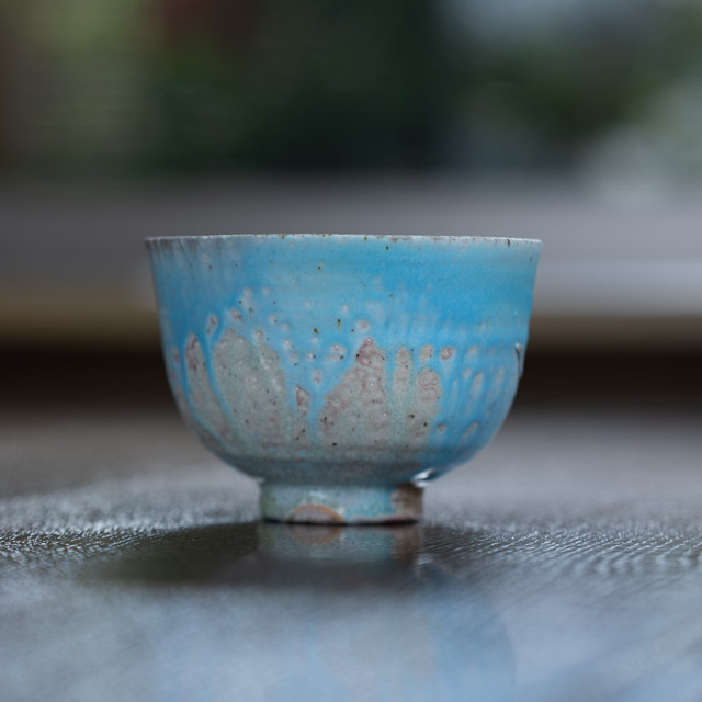 抹茶茶碗 |【共箱付】青茶碗 (SOY-601) 作家「山田想」