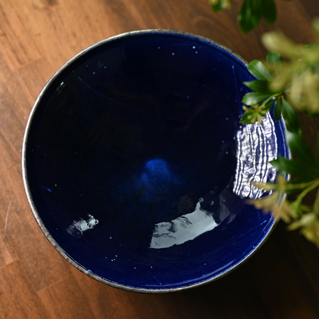 和食器 瑠璃釉銀彩鉢”宇宙”(SS-107) 作家「佐々木好正」