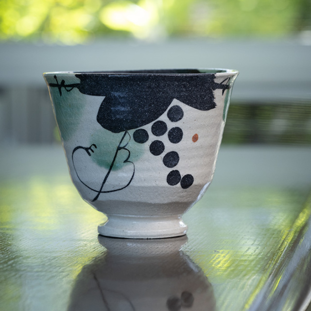 林和一　作　青織部長径鉢 和食器 | 丼｜弥七田織部朝顔鉢(SS-122) 作家「佐々木好正」