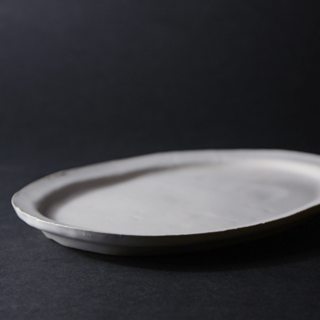 Oval Plate（白） 作家「山本壮平」