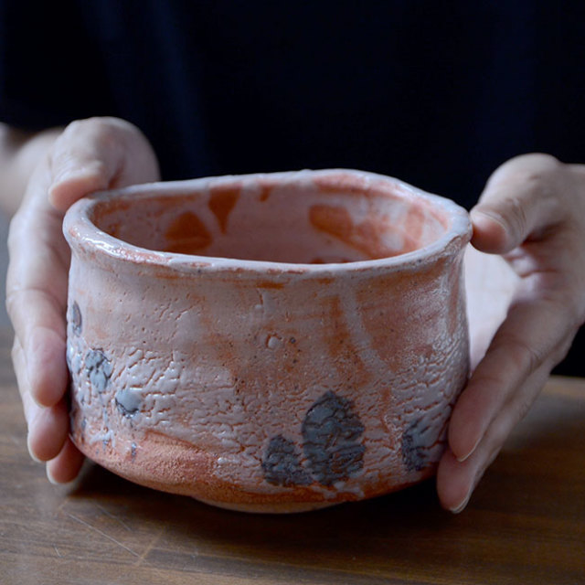 和食器　絵志野茶碗（共箱付no.1）　作家「林健人」