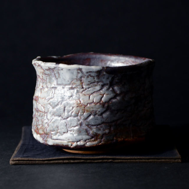 和食器　鼠志野茶碗（共箱付no.1）　作家「林健人」
