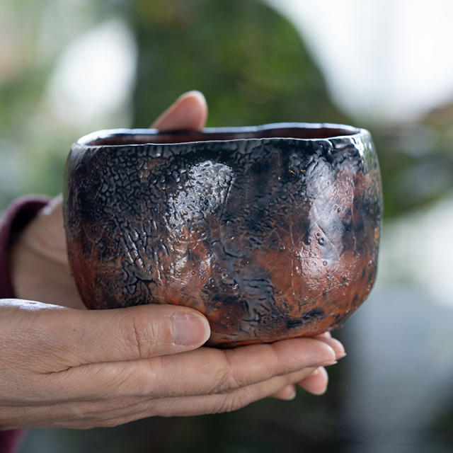 現代　美濃焼　抹茶茶碗