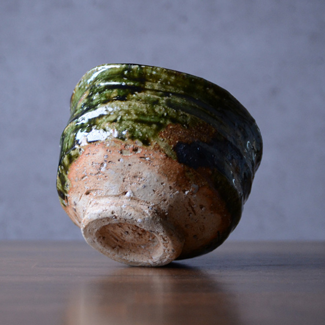大和織部碗　金本卓也　＜２客＞　作家物 和食器 大和織部茶碗（共箱付） 作家「金本卓也」