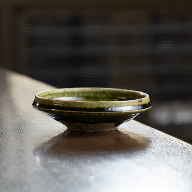 有名な旅館から出た織部 織部 懐石料理 和食器 蝋燭立て 陶器 8客揃 美濃焼 和食器 大和織部平鉢 作家「金本卓也」