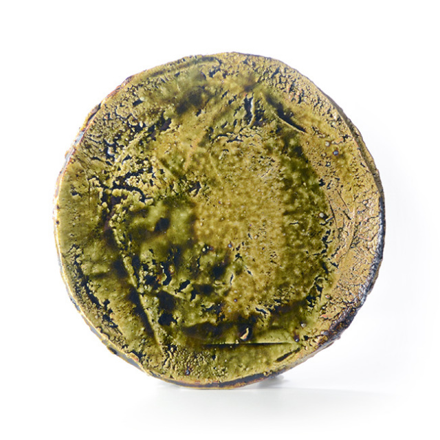 織部焼　大皿　作家物 織部焼大皿作家物