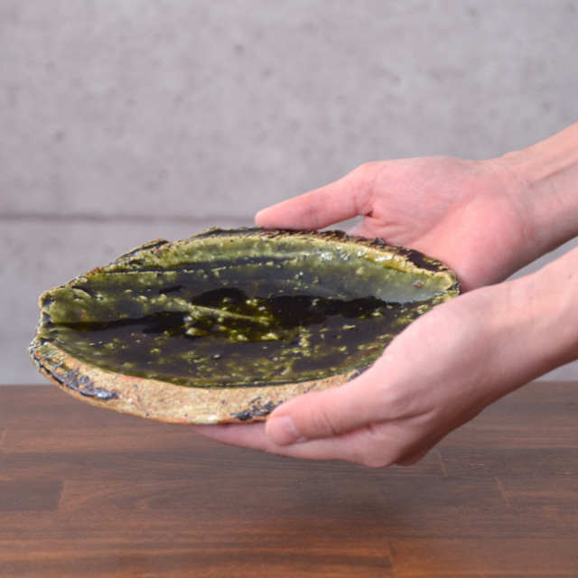 和食器 大和織部楕円皿 作家「金本卓也」