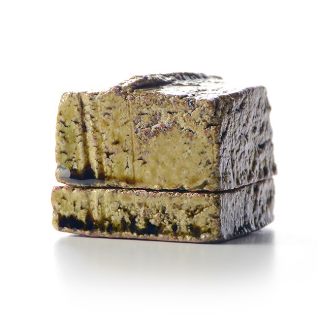 和食器　大和織部香合（共箱付A) 　作家「金本卓也」 