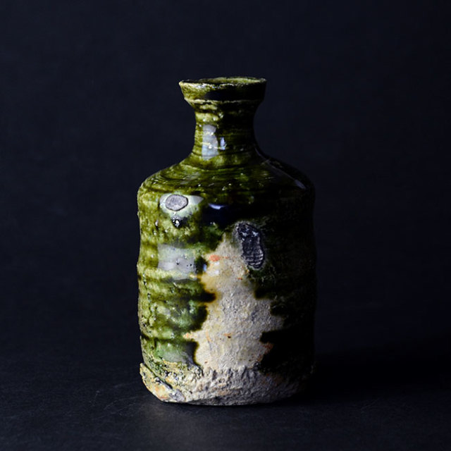 和食器　大和織部徳利（共箱付no.1) 　作家「金本卓也」