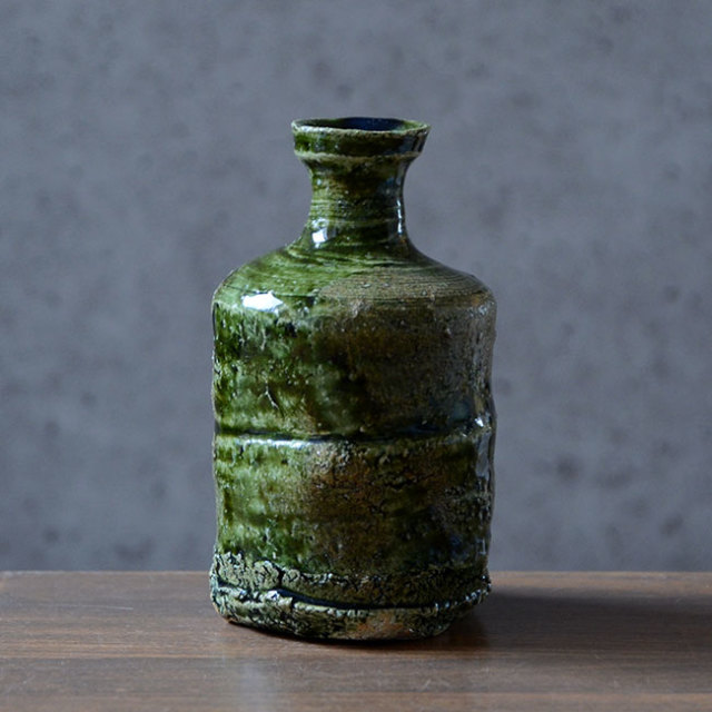 和食器 大和織部徳利（共箱付no.1) 作家「金本卓也」