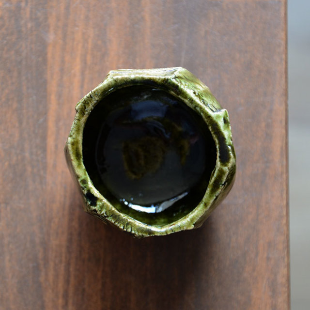 共箱付】 和食器 大和織部ぐい呑(TK-044) 作家「金本卓也」