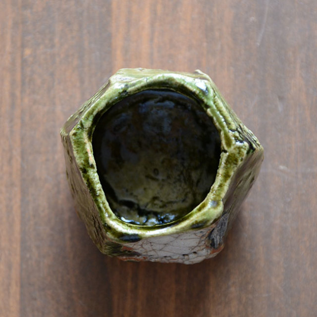 和食器　大和織部ぐい呑(TK-079) 　作家「金本卓也」