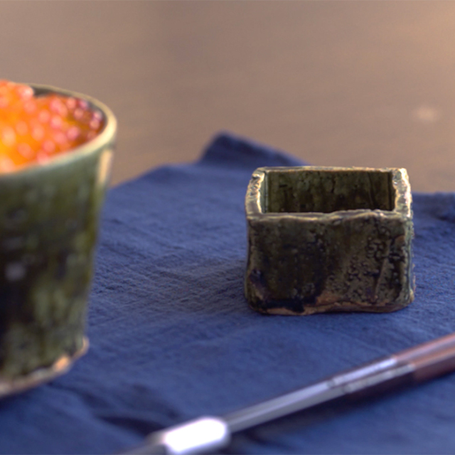 大和織部小箱 　作家「金本卓也」