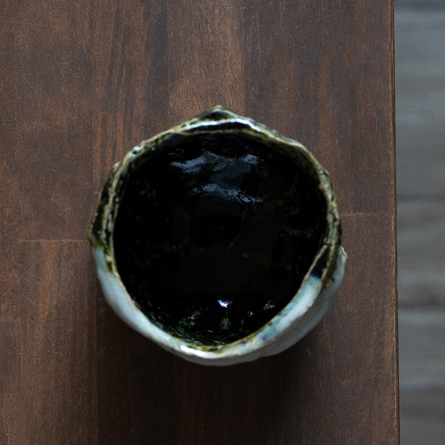 共箱付 | 大和織部鎬茶碗（TK-077) 作家「金本卓也」