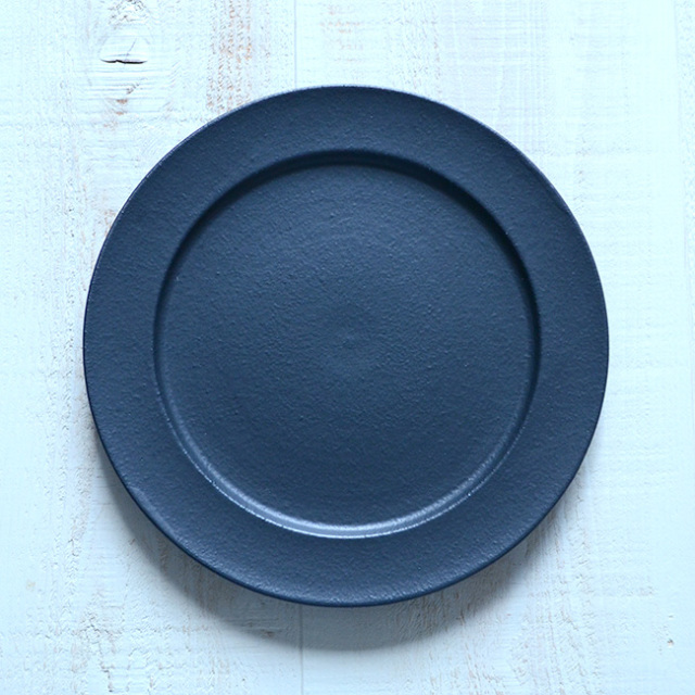 和食器　黒のプレデュードプレート　作家「森野知子」