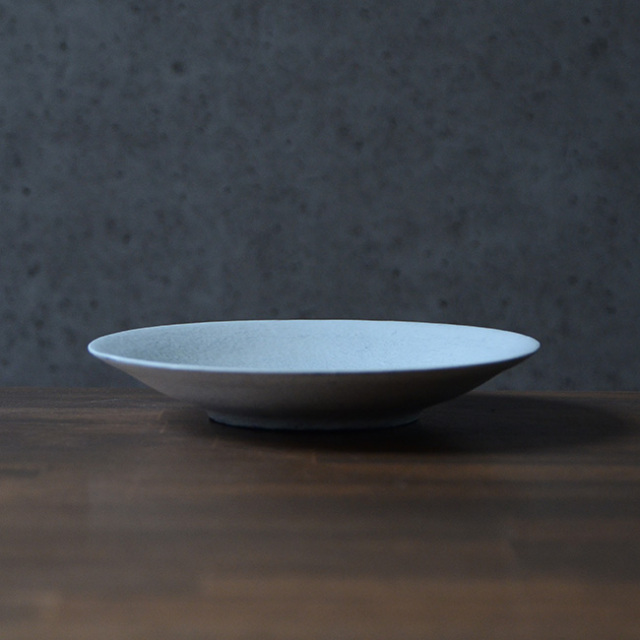 粉引6寸台皿 (TY-179) 作家「横山拓也」