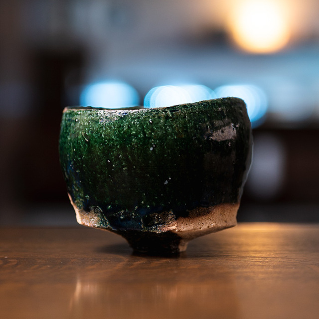 抹茶茶碗　作家　横山拓也