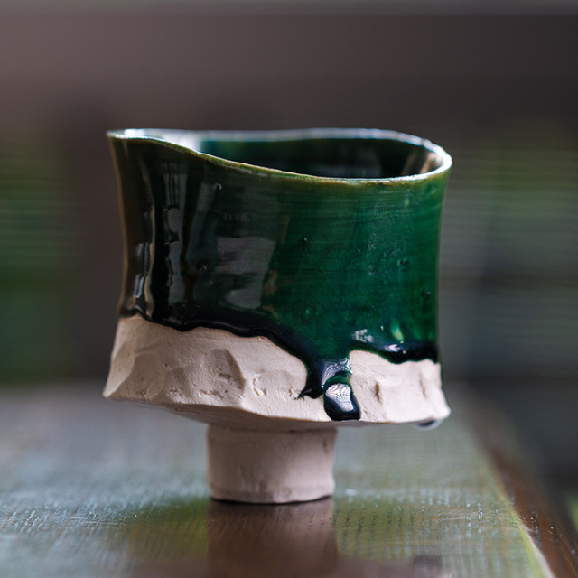 抹茶茶碗　作家　横山拓也