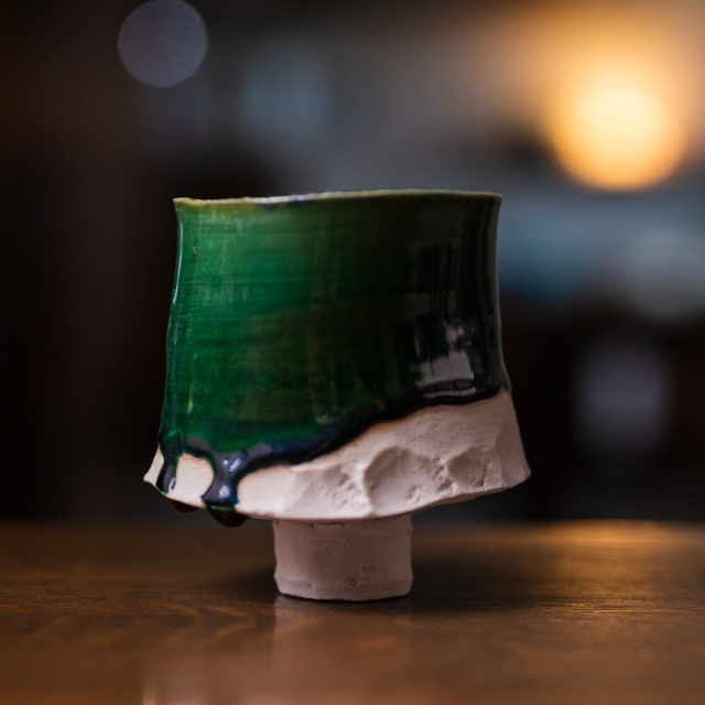 抹茶茶碗　作家　横山拓也