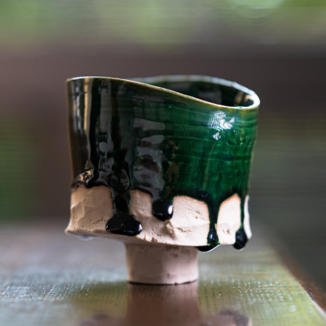 抹茶茶碗　作家　横山拓也