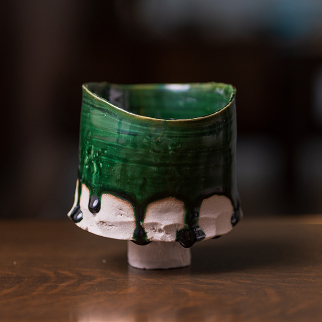 抹茶茶碗　作家　横山拓也