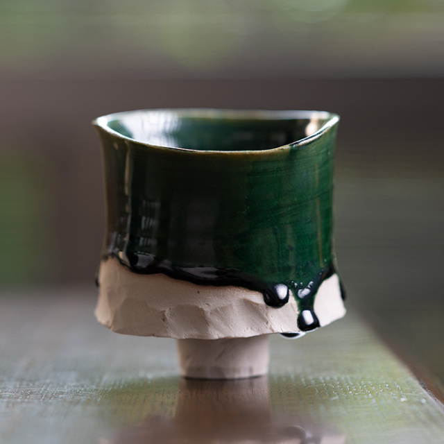 抹茶茶碗　作家　横山拓也