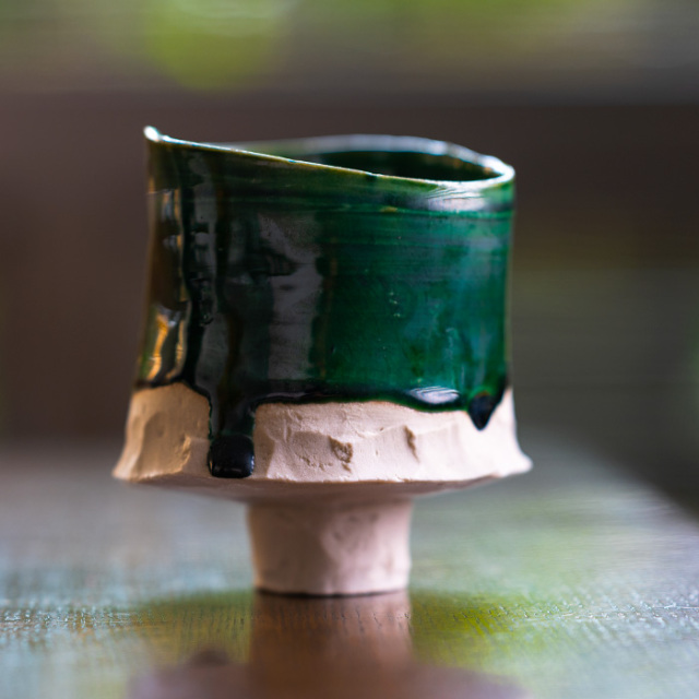 抹茶茶碗　作家　横山拓也