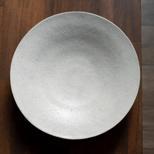 粉引大皿-31cm- (TY-273) 作家「横山拓也」