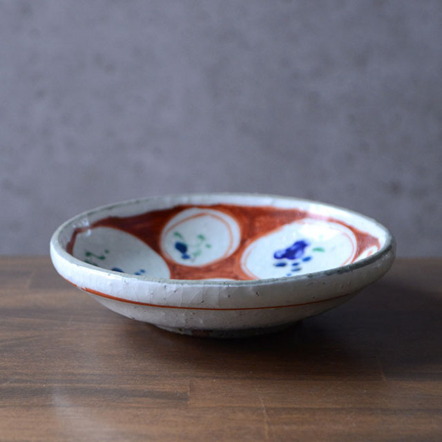 和食器 赤絵六寸皿 作家「荒木義隆」