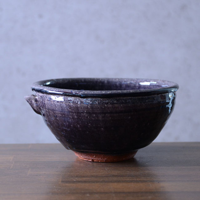 和食器 紫明釉玉縁片口鉢 作家「荒木義隆」