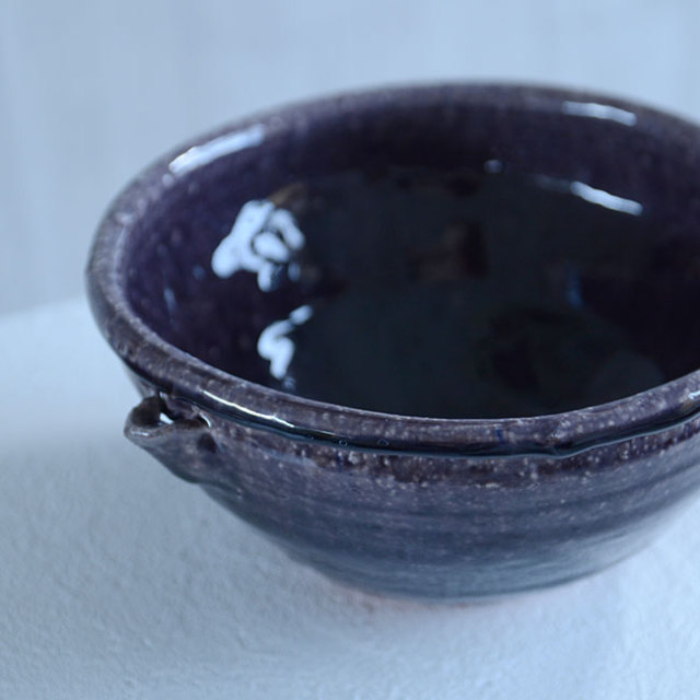 和食器 紫明釉玉縁片口鉢 作家「荒木義隆」