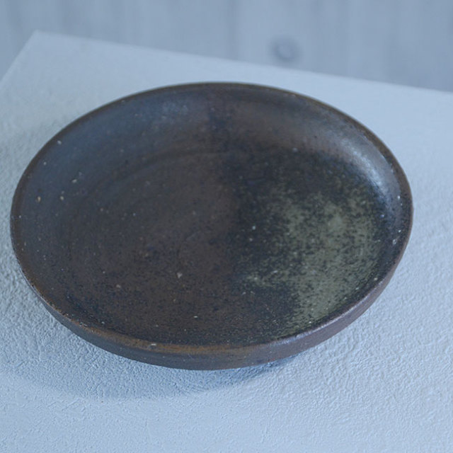 荒木義隆作焼締め正方角皿 和食器 焼締六寸皿 作家「荒木義隆」