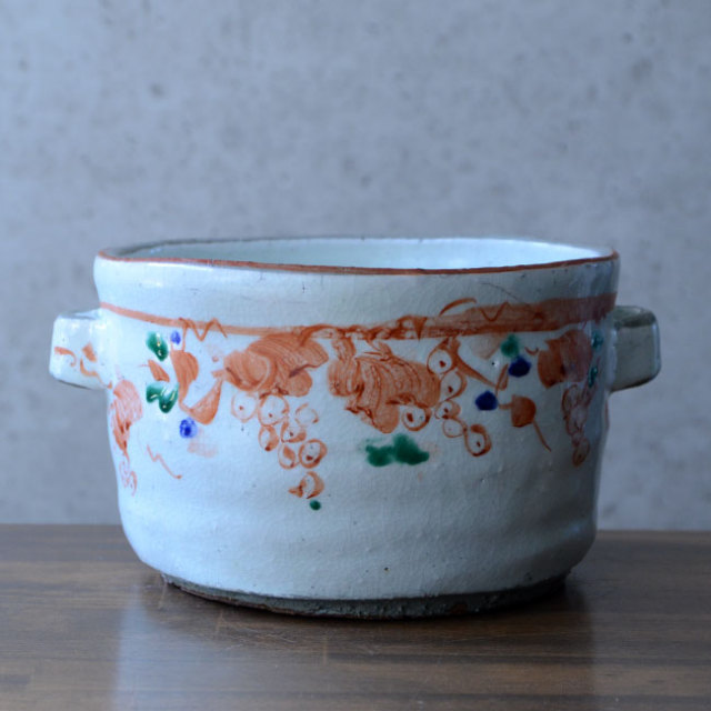 和食器 赤絵手付切立鉢 作家「荒木義隆」