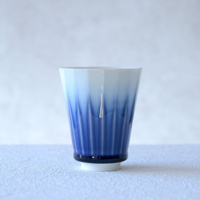 流彩磁湯呑 作家「永草陽平」 