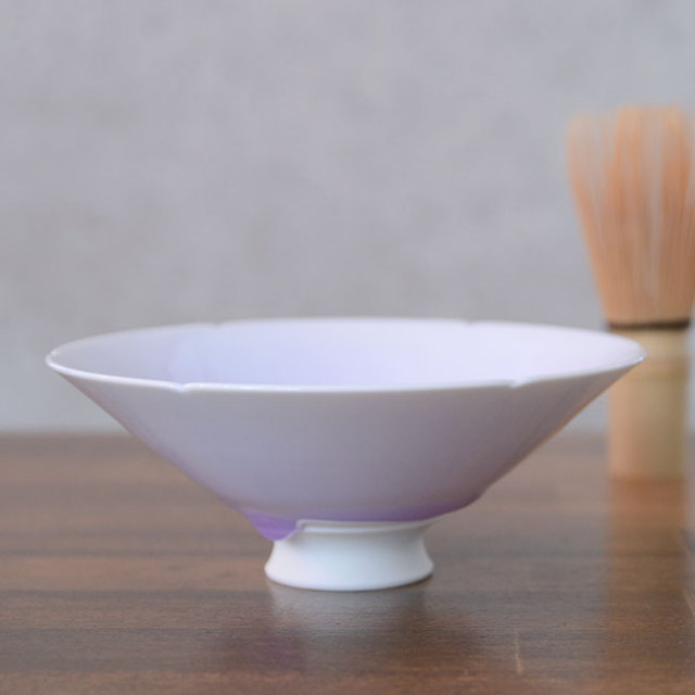 光彩磁茶碗（共箱付） 作家「永草陽平」 