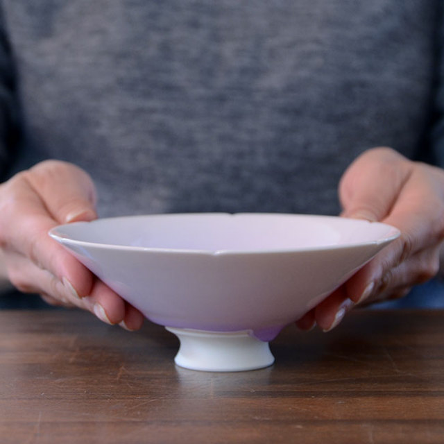 光彩磁茶碗（共箱付） 作家「永草陽平」 