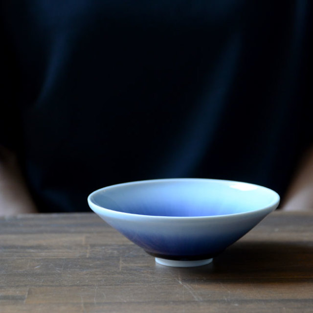 流彩磁鉢4寸（YN-016） 作家「永草陽平」