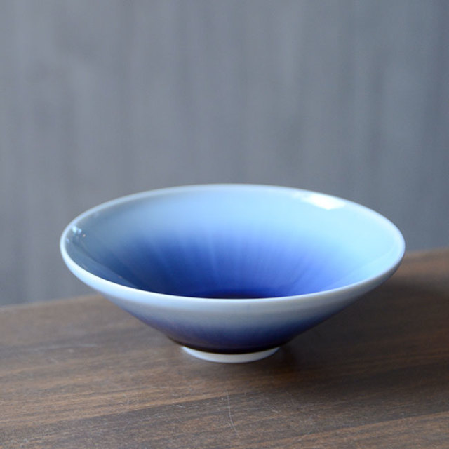 流彩磁鉢4寸（YN-016） 作家「永草陽平」