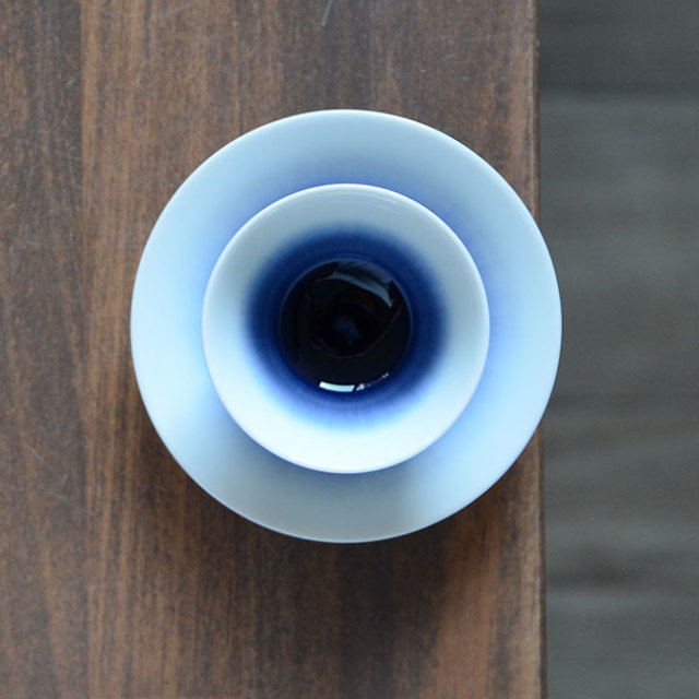 流彩磁茶器揃（YN-020） 作家「永草陽平」